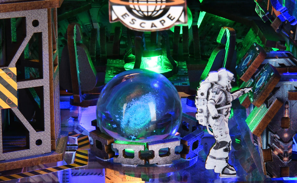 Dollhouse Kit for Adult and Teens, Book Nook Kits for Adults, Booknook Bookend Alley Model Build with Dust Cover,Interstellar Home